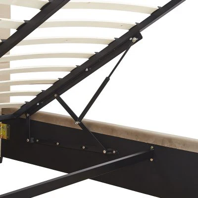 MADISON 5' OTTOMAN BED – Fawn Velvet with Gas Lift Storage - Image 5