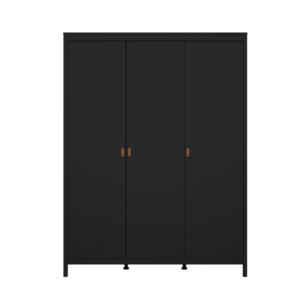 Madrid 3 Door Wardrobe – Black with Matt Finish - Image 9