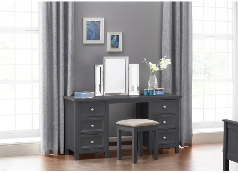 Maine Anthracite Dressing Table W/Optional Extras - Image 11
