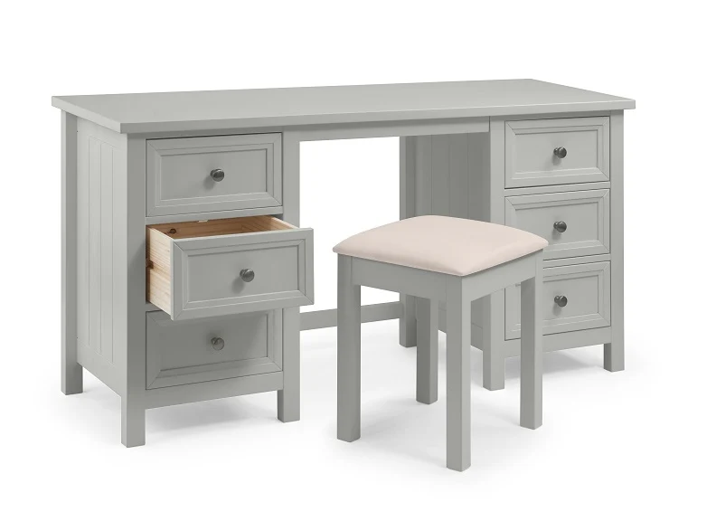 Maine Dove Grey Dressing Table W/Optional Extras - Image 3