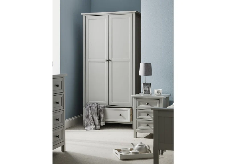 Maine Dove Grey Two Door Wardrobe