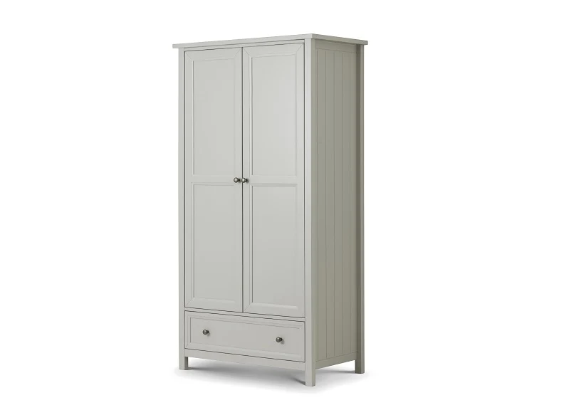 Maine Dove Grey Two Door Wardrobe - Image 2