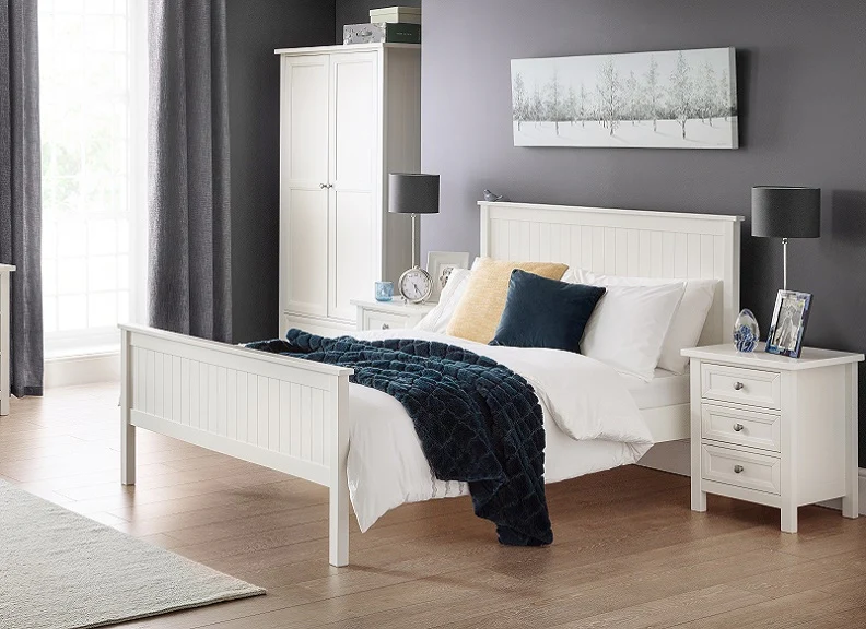 Maine Surf White Bed Frame – New England Style