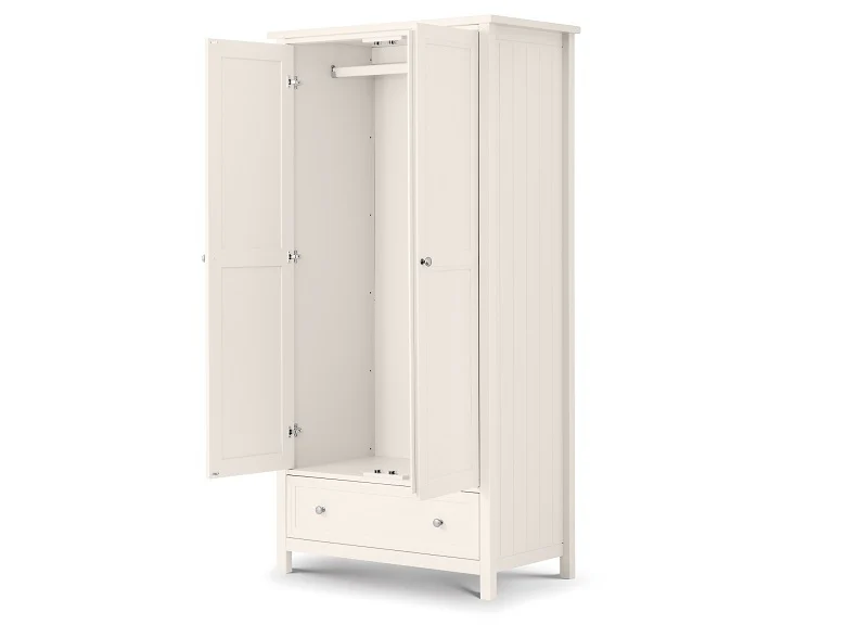 Maine Surf White Two Door Wardrobe - Image 4