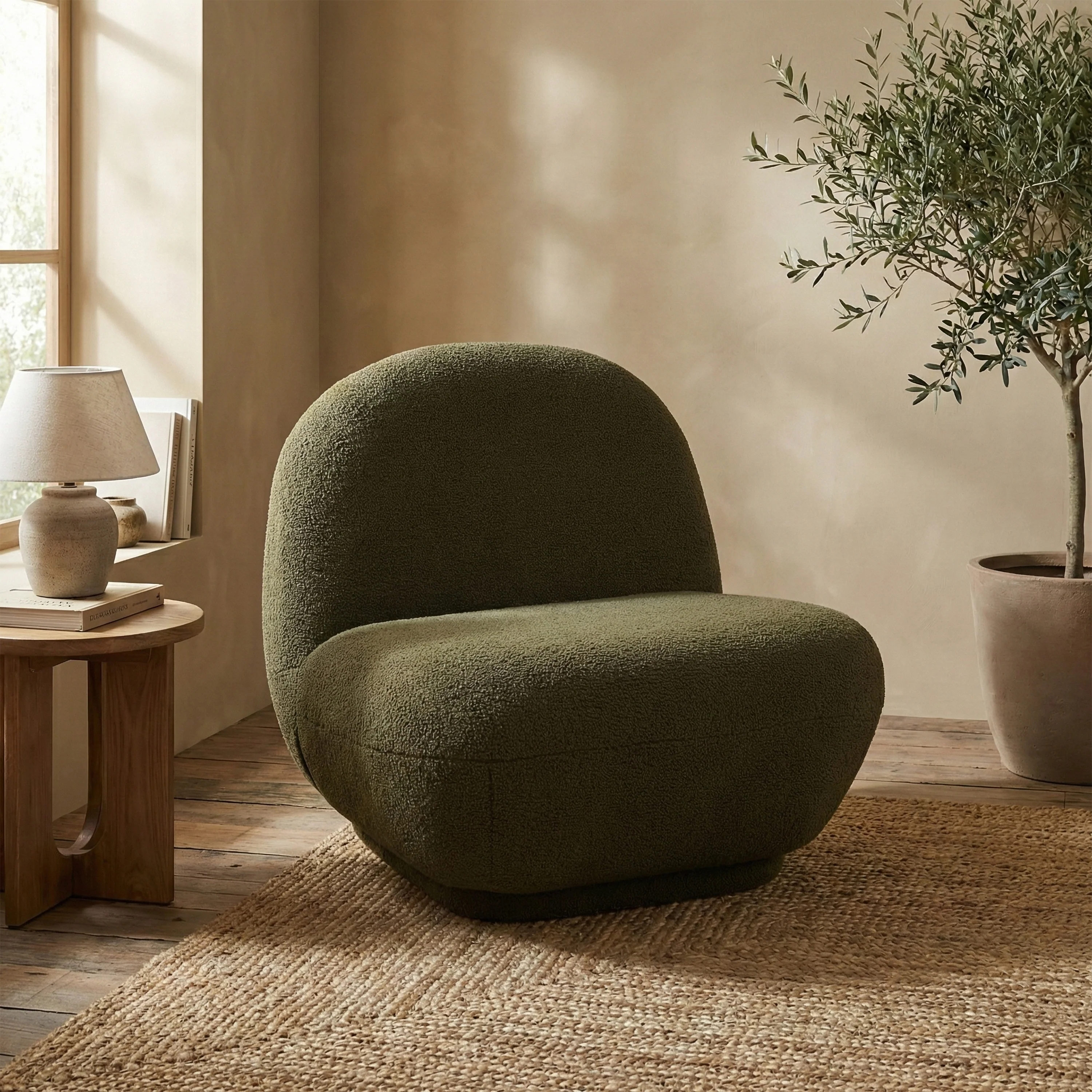 Maisie Chair – Green Accent with Sculptural Design - Image 7