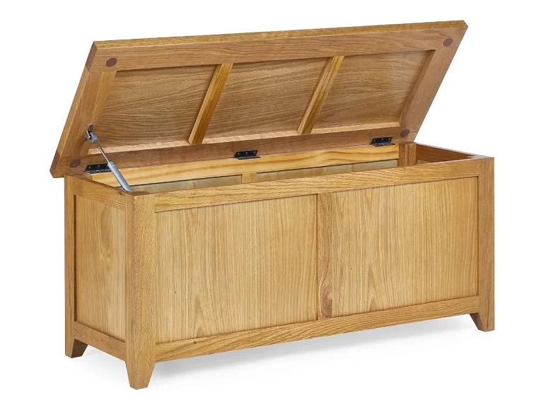 Mallory Storage Bench – Solid Oak with Easy Open Lid - Image 2