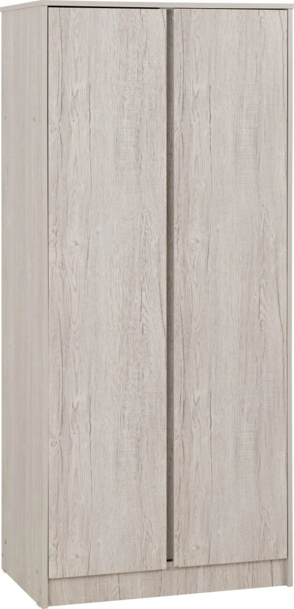 Malvern 2 Door Wardrobe – White Finish with Ample Storage 800mm - Image 2