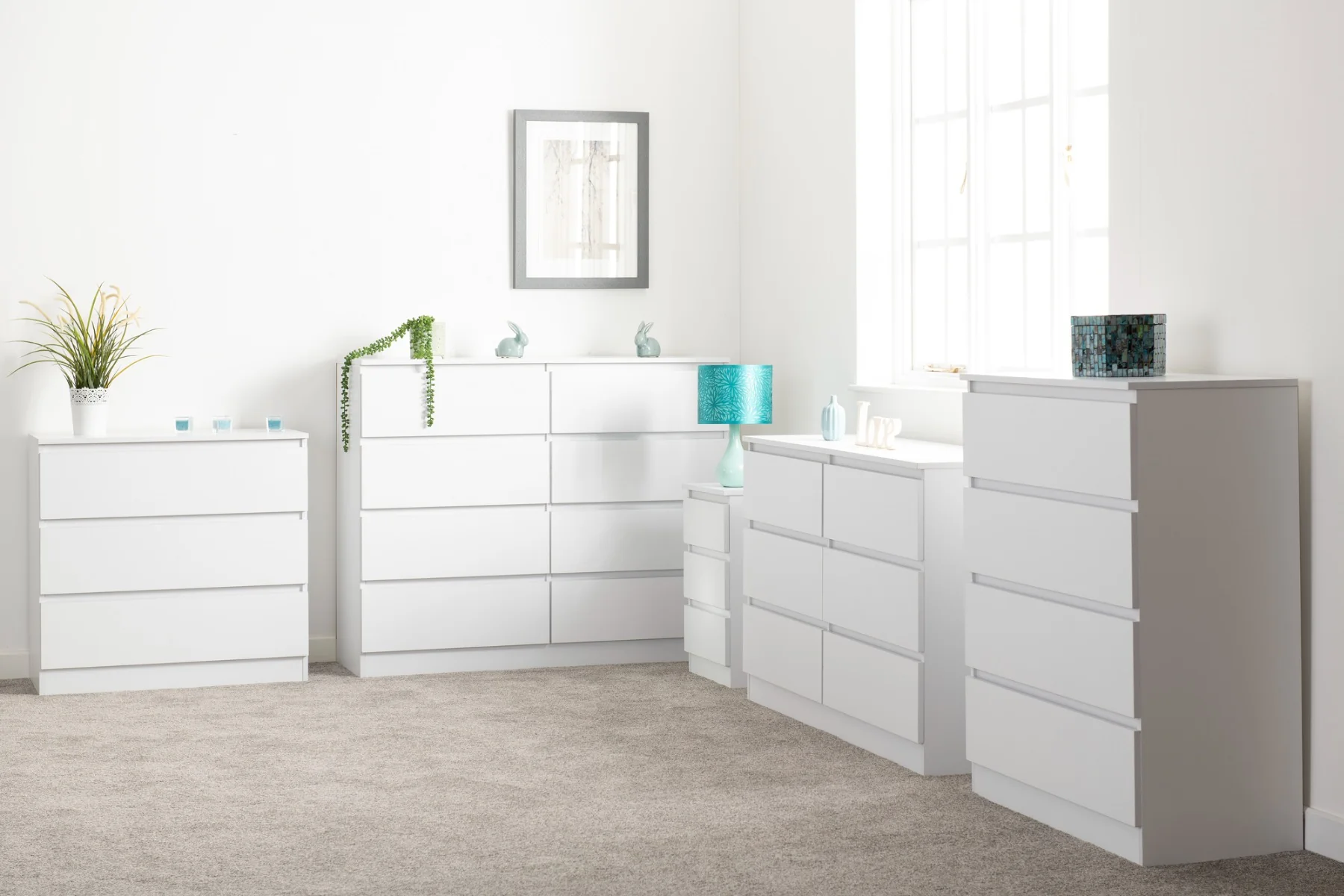 Malvern 4 Drawer Chest White - Image 8