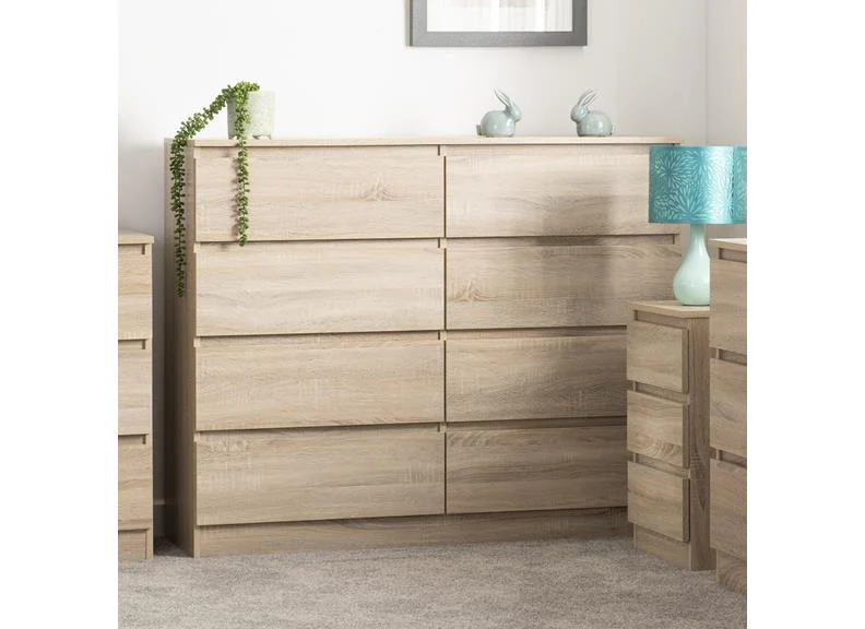 Malvern 8 Drawer Chest Sonoma Oak