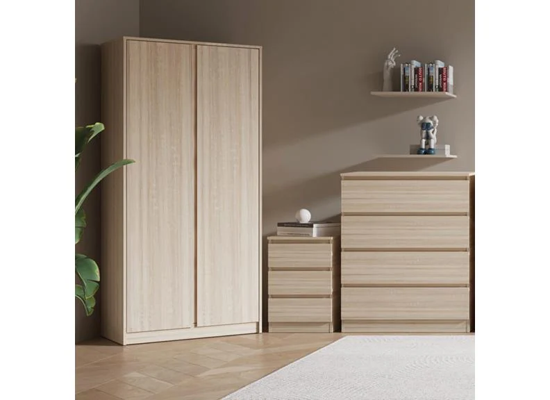 Malvern Trio Bedroom Set – Sonoma Oak Finish with Ample Storage
