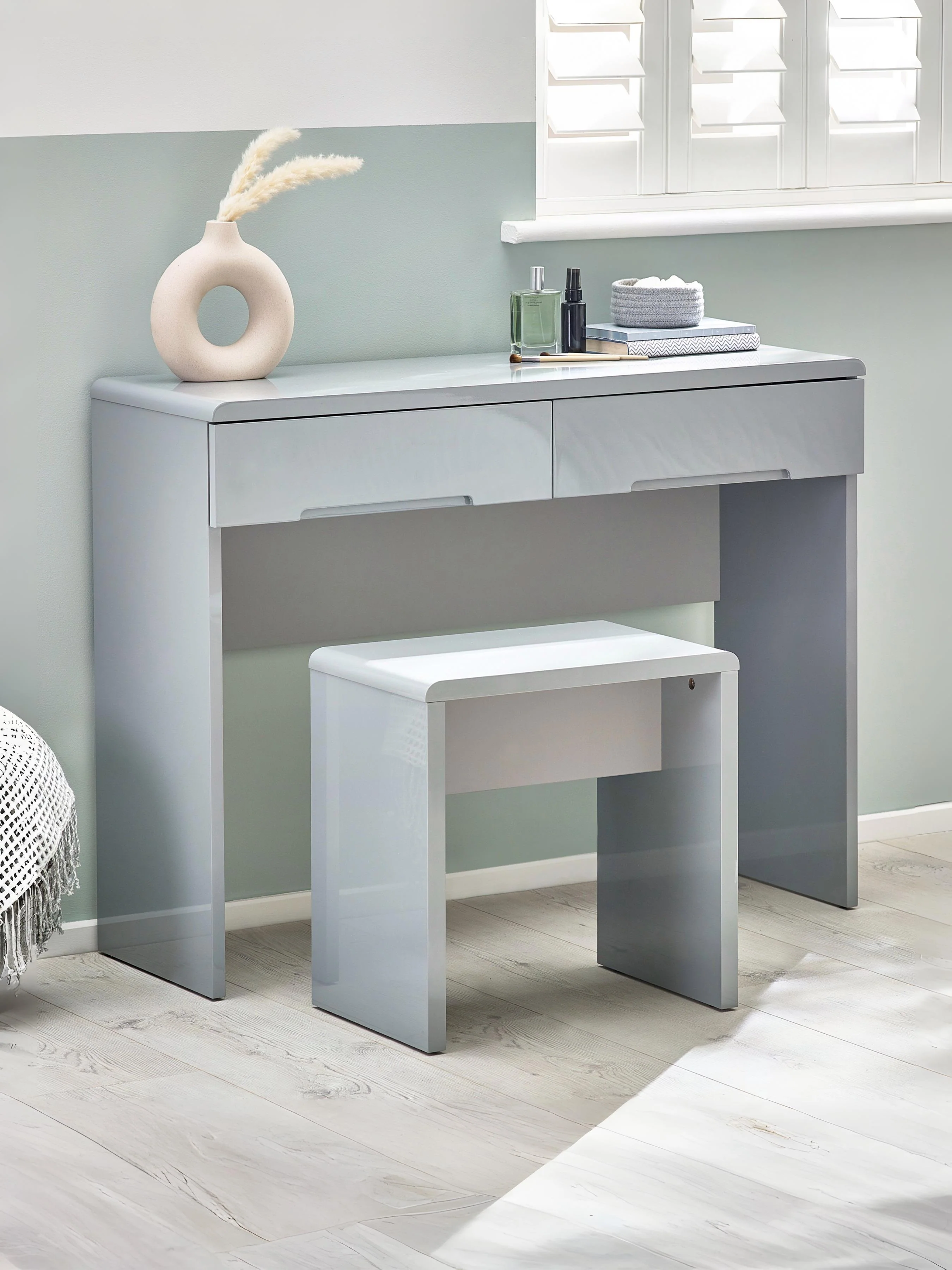 Manhattan Dressing Stool - Grey - Image 2