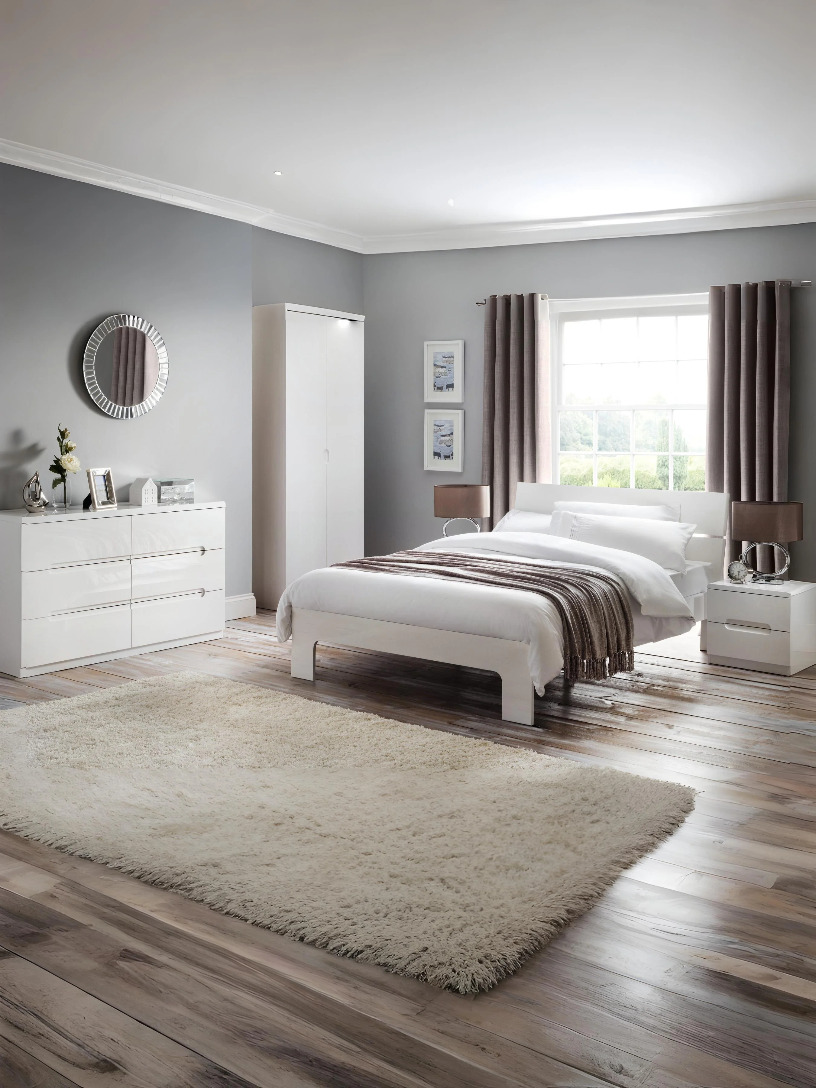 Manhattan Dressing Table With 2 Drawers - White - Image 2
