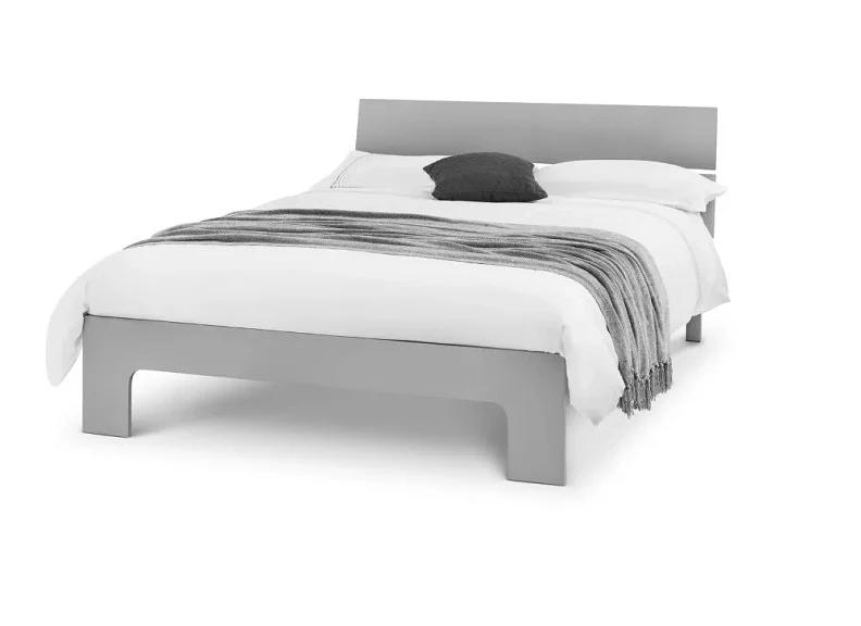 Manhattan Grey Gloss Bed – 4ft6 Easy Clean Design - Image 2