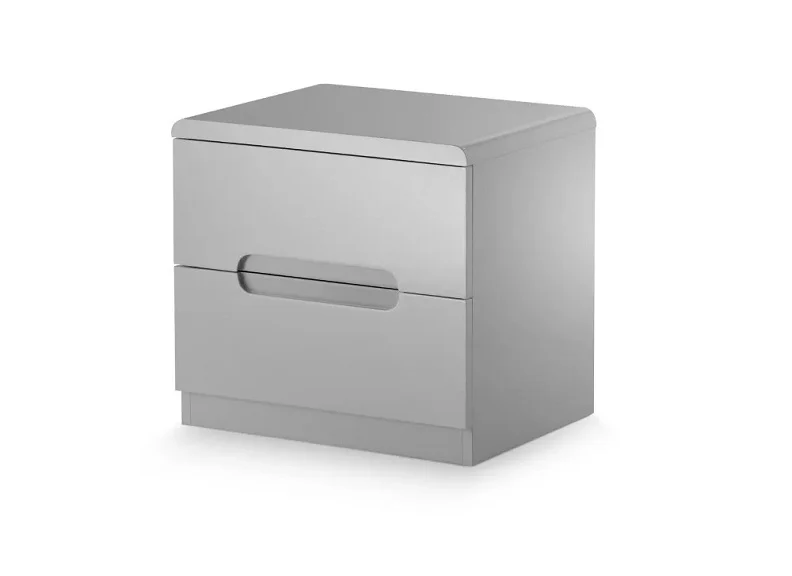 Manhattan Grey Gloss Bedside Table - Image 2
