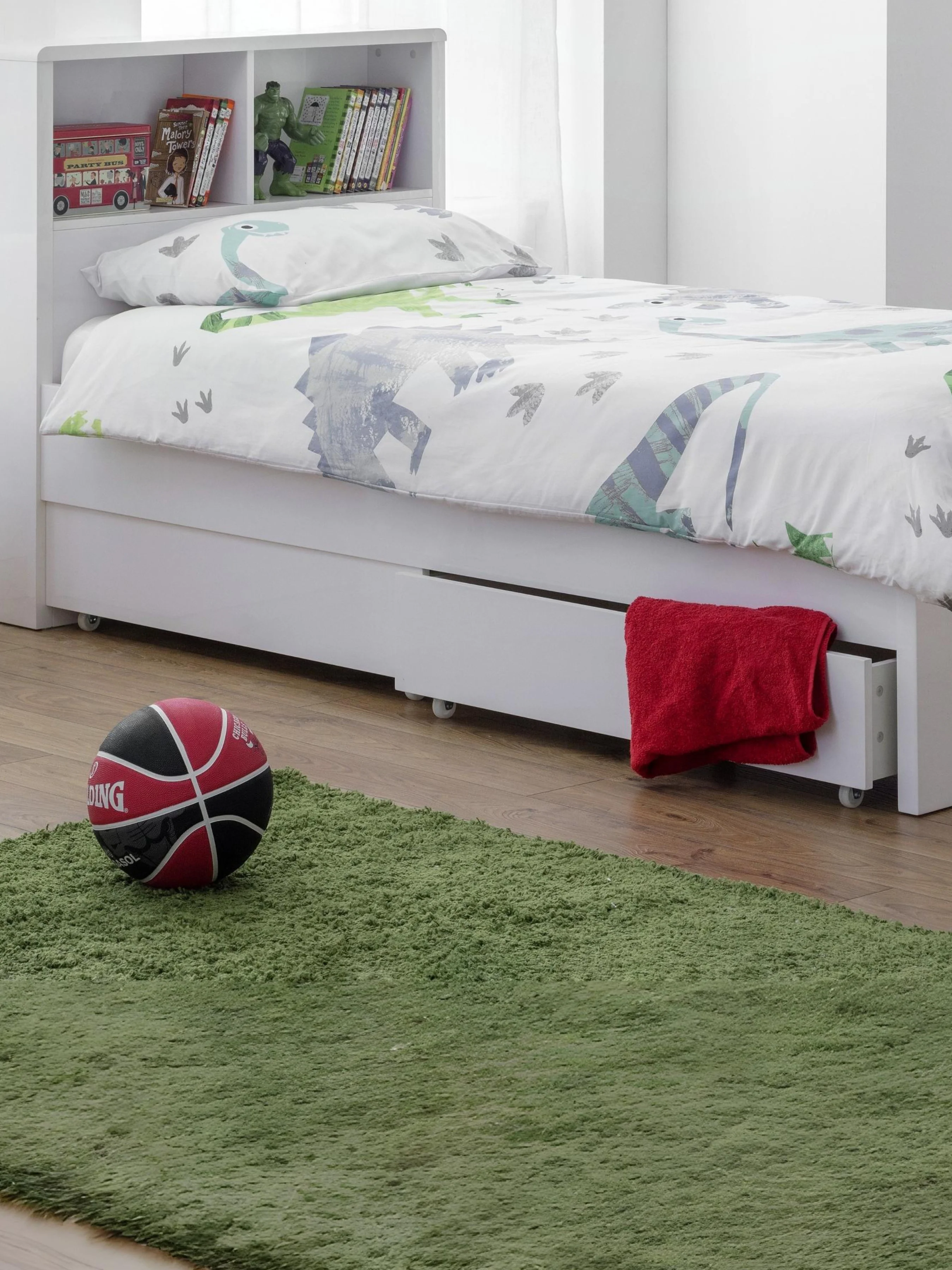 Manhattan Underbed Drawers – White High Gloss with Easy Glide Casters (Set Of 2)
