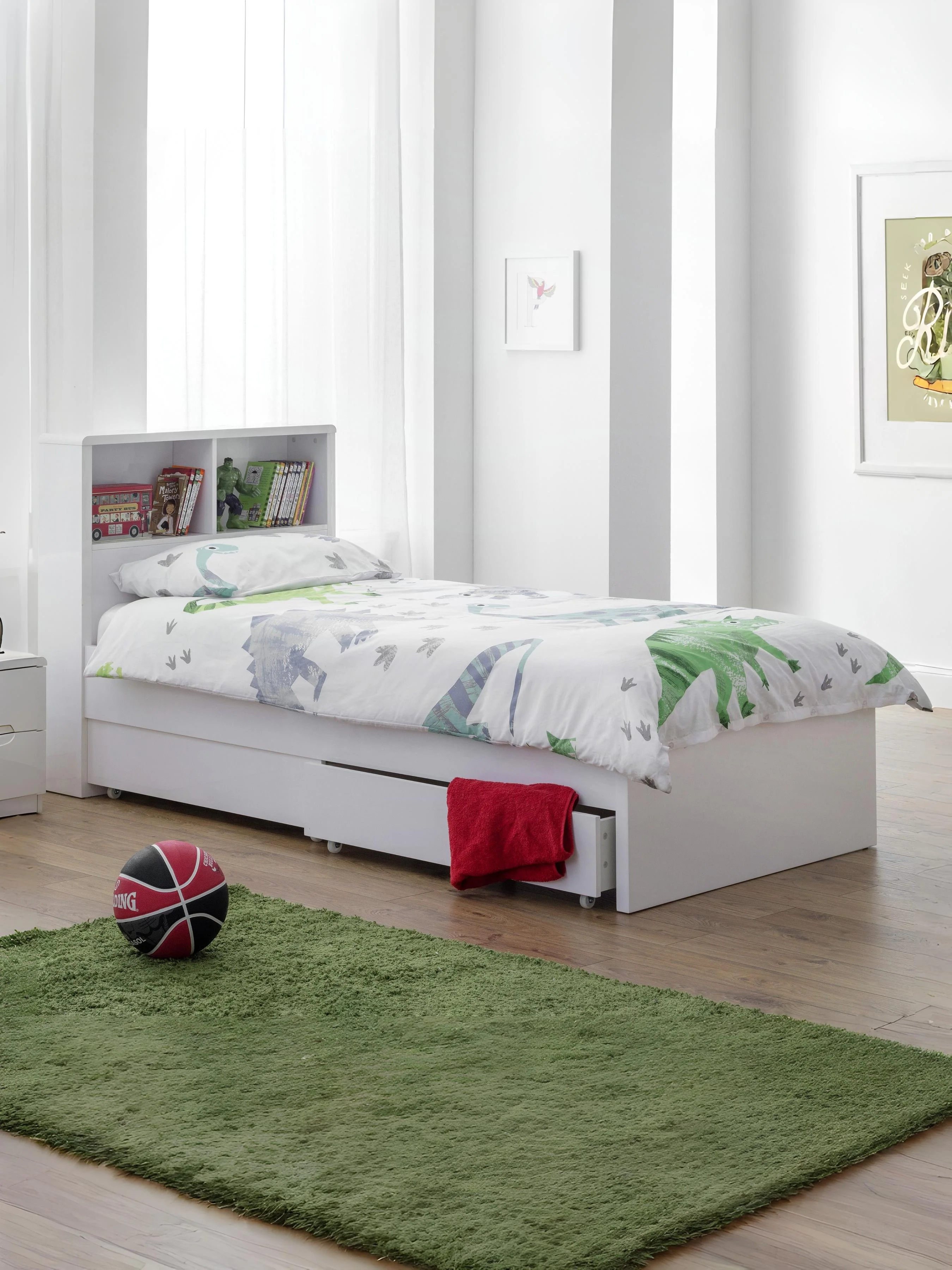 Manhattan Underbed Drawers – White High Gloss with Easy Glide Casters (Set Of 2) - Image 2