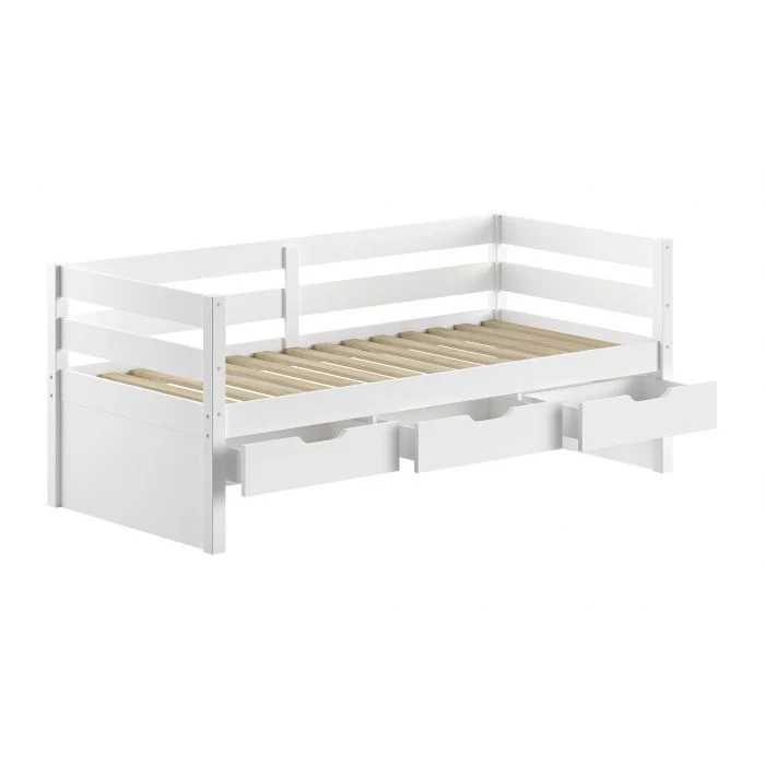 MARGRIT CAPTAIN BED 92 – Solid Pine Daybed with 3 Storage Drawers - Image 3