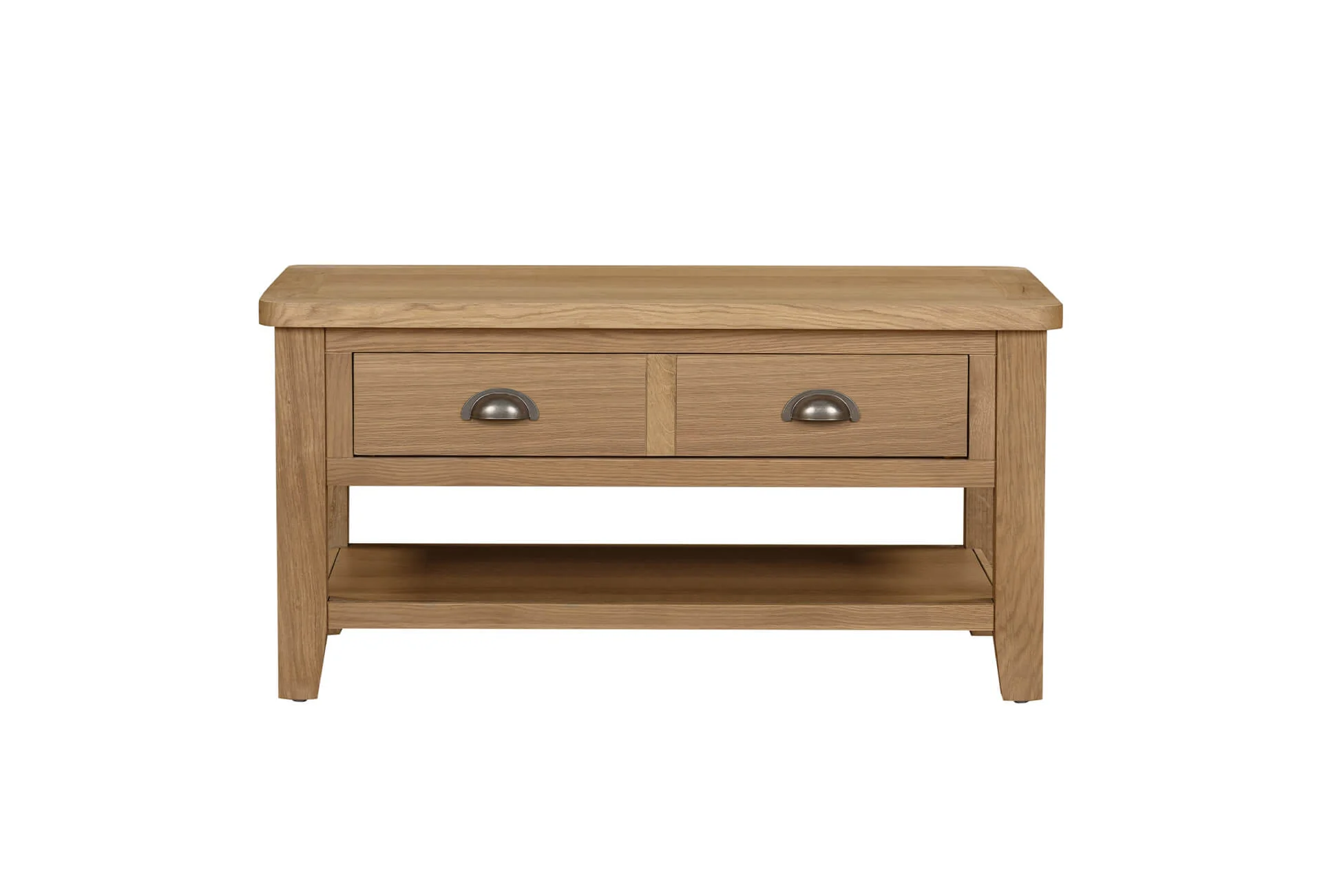 Marsden Coffee Table 90cm – Natural Oak with Dual-Sided Drawer - Image 10