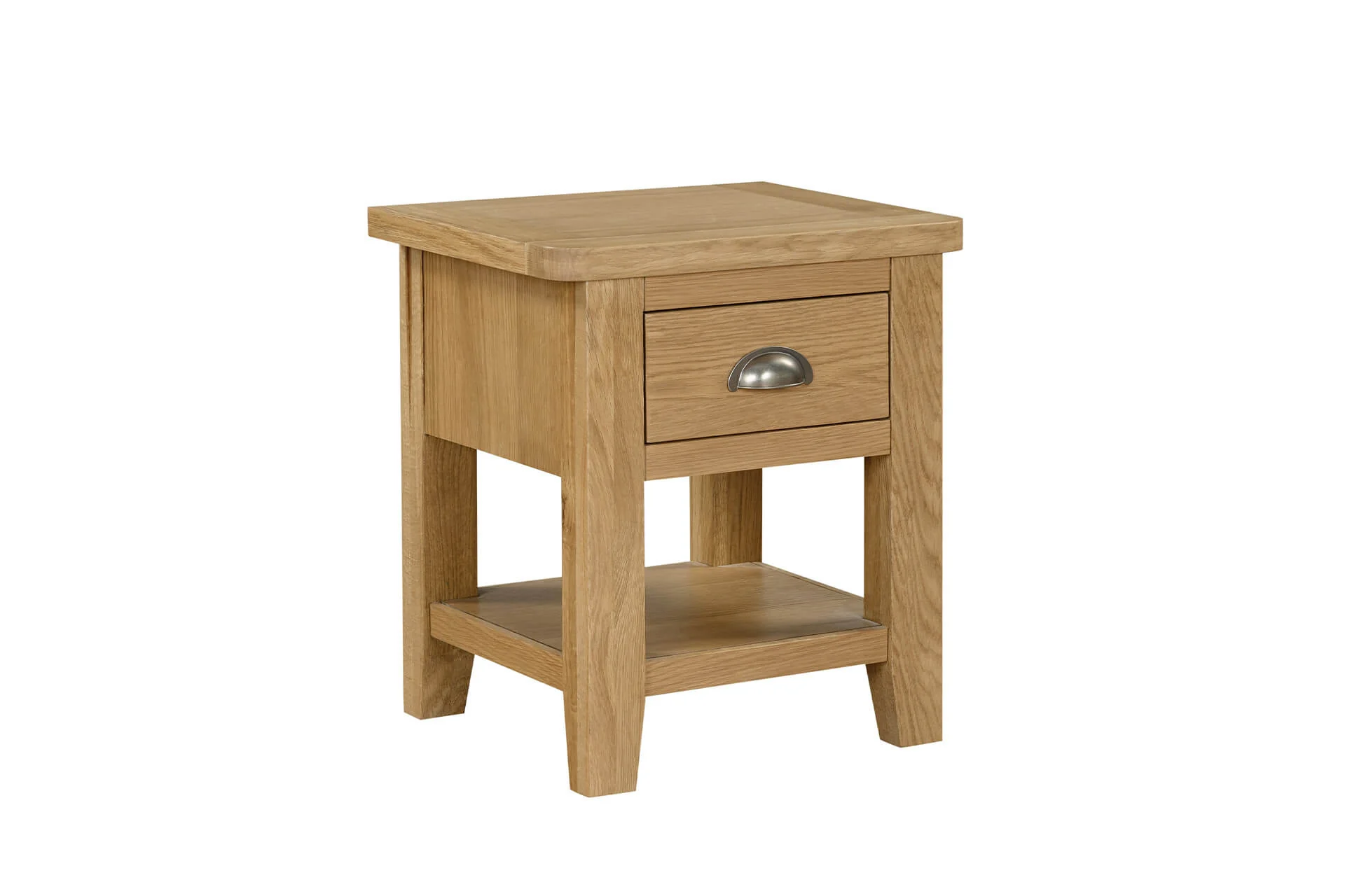 Marsden Lamp Table – Natural Oak with 1 Drawer - Image 8