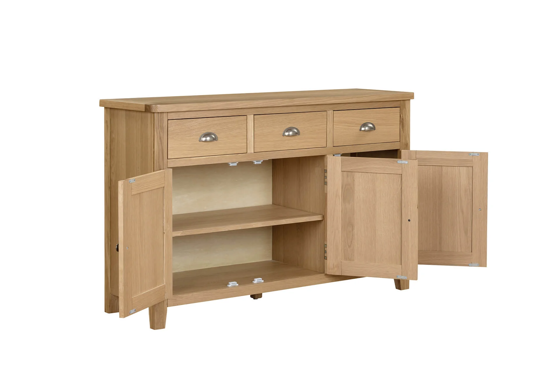 Marsden Large Sideboard – Natural Oak with Adjustable Shelves 1300mm - Image 12