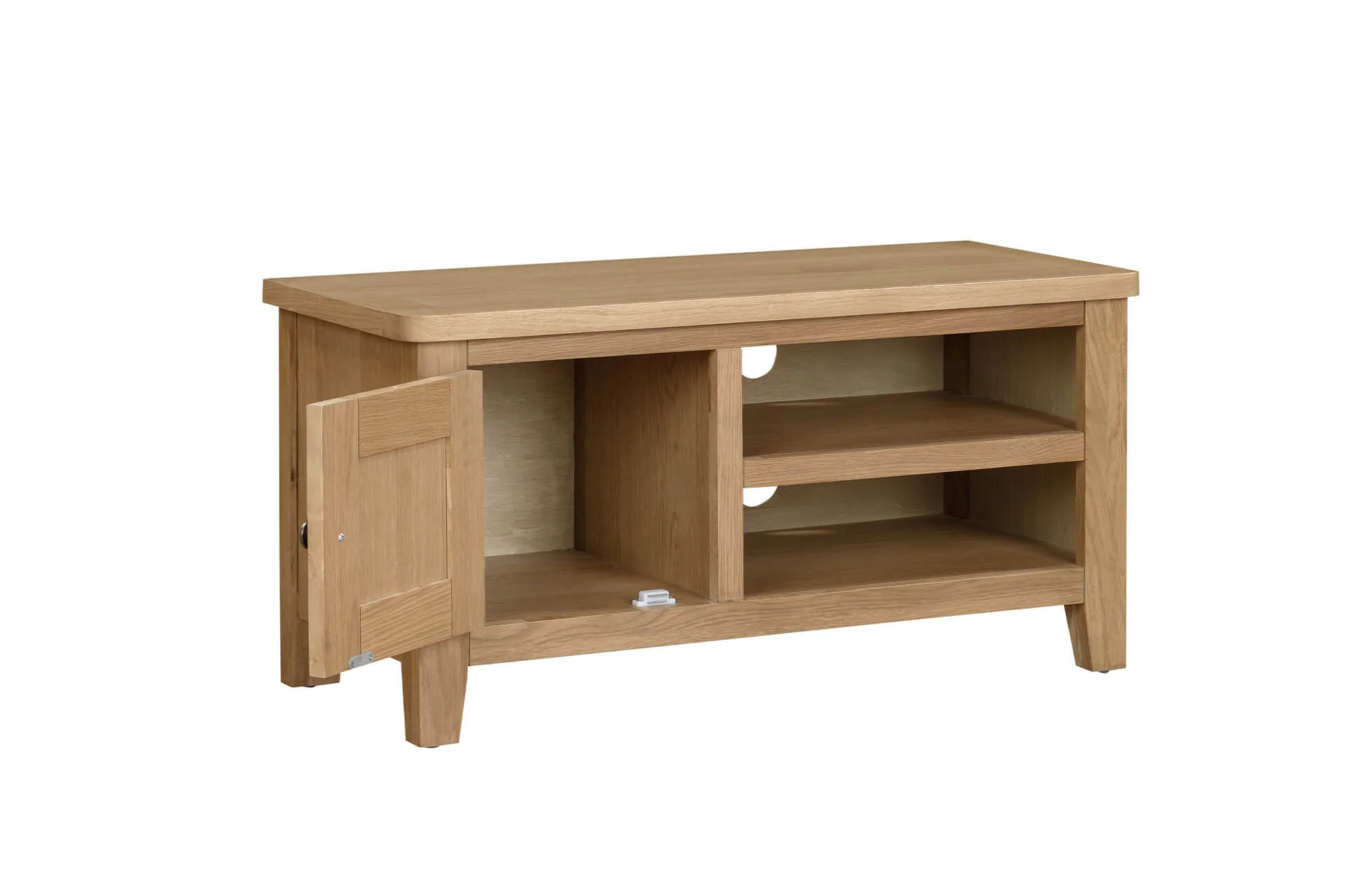 Marsden TV Unit 90cm – Natural Oak Finish with Compact Storage - Image 11