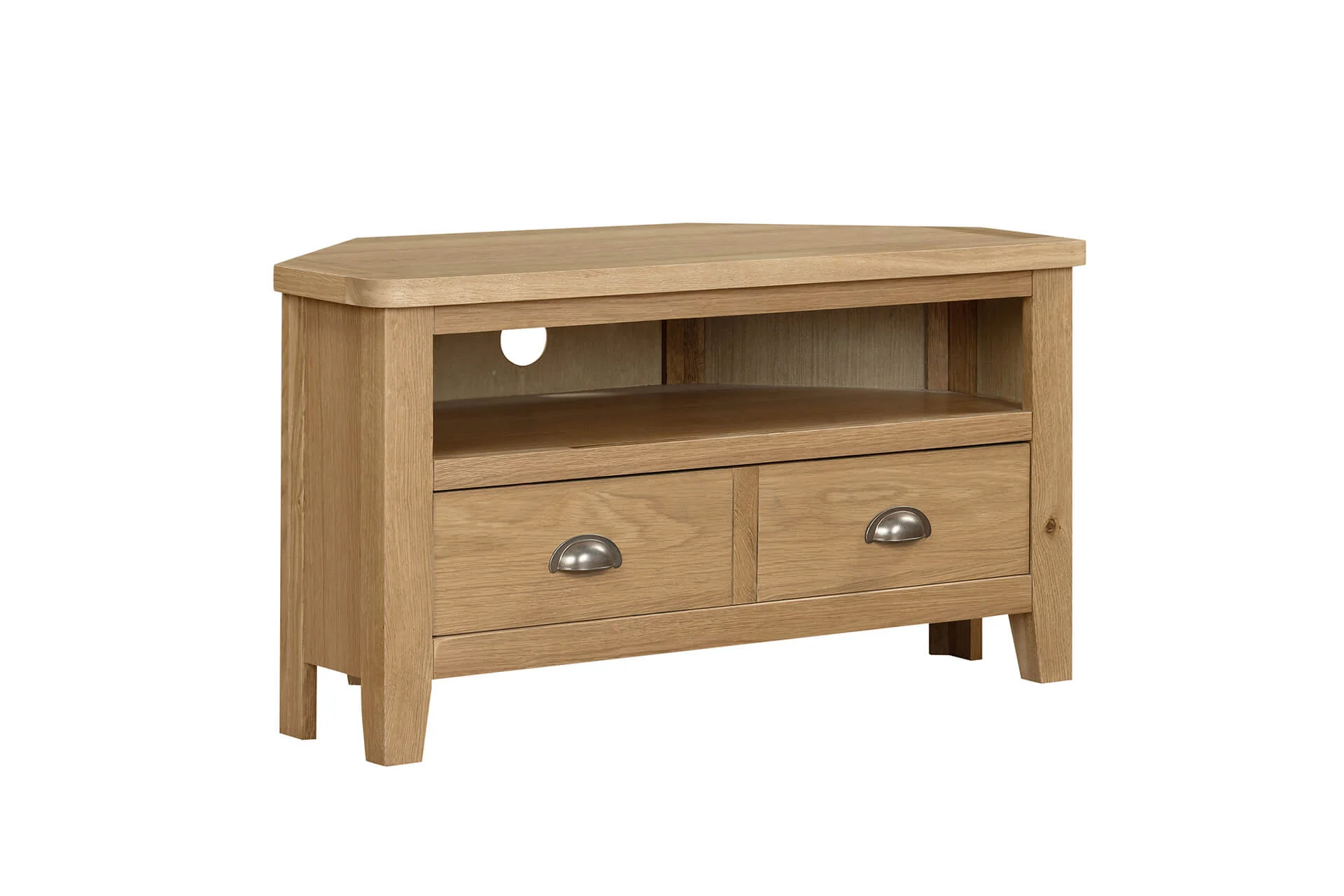 Marsden Corner TV Unit 900 – Natural Oak with Storage Drawer (Pre-order for July) - Image 7