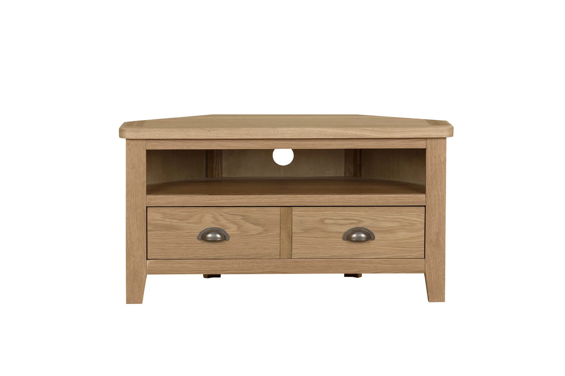 Marsden Corner TV Unit 900 – Natural Oak with Storage Drawer (Pre-order for July) - Image 9