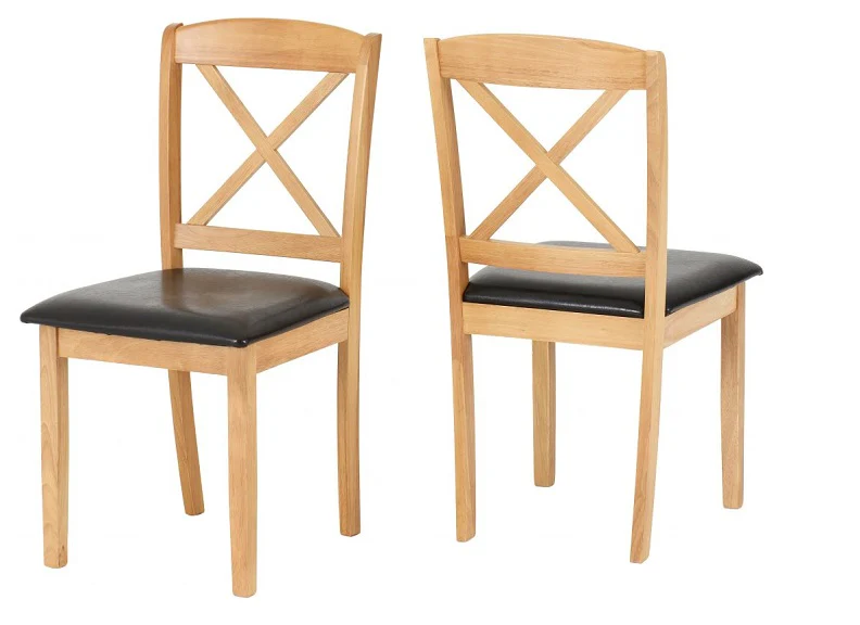 Set Of Two Mason X-Back Dining Chairs