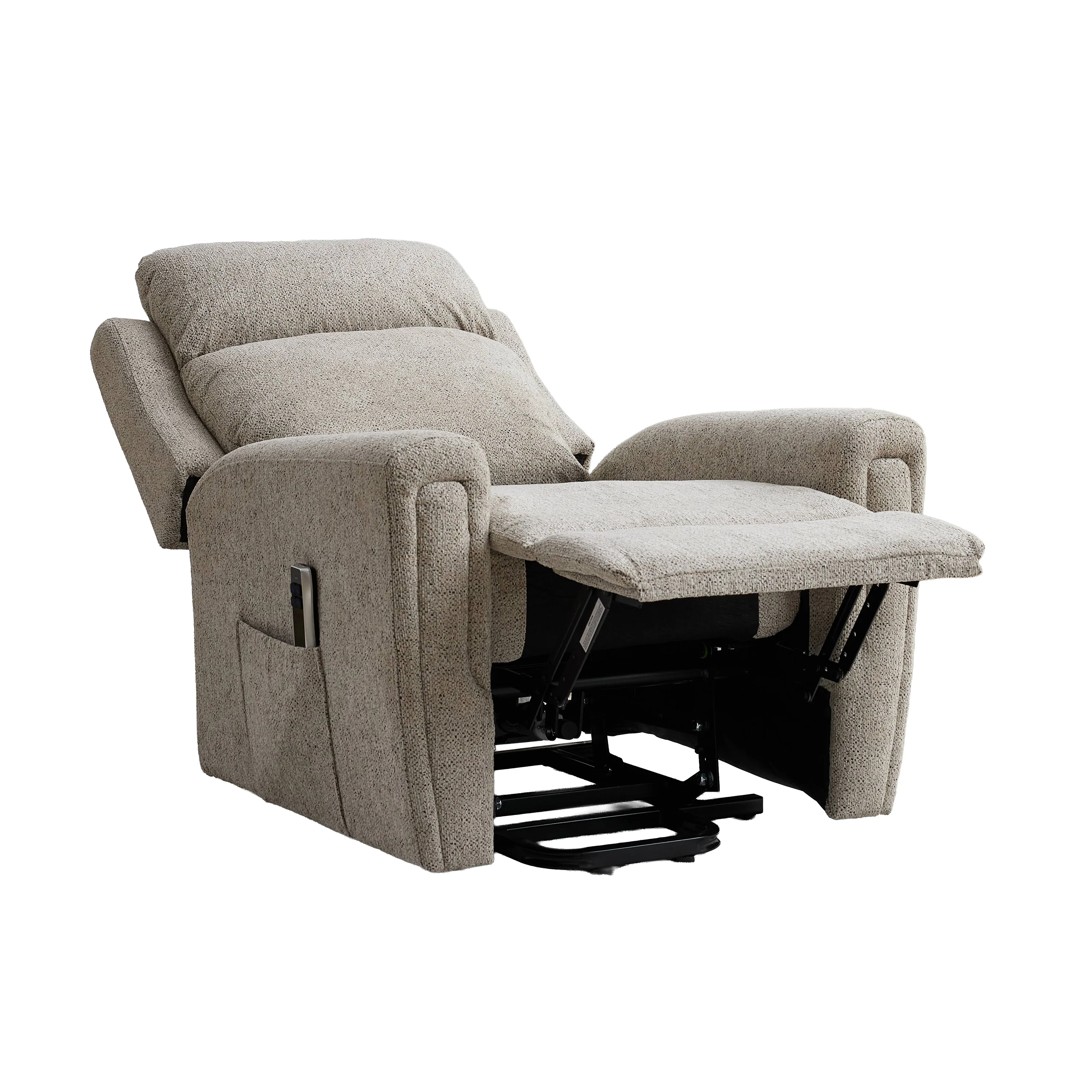 Mayfair Dual Motor Lift & Tilt Chair – Beige Fabric - Image 3