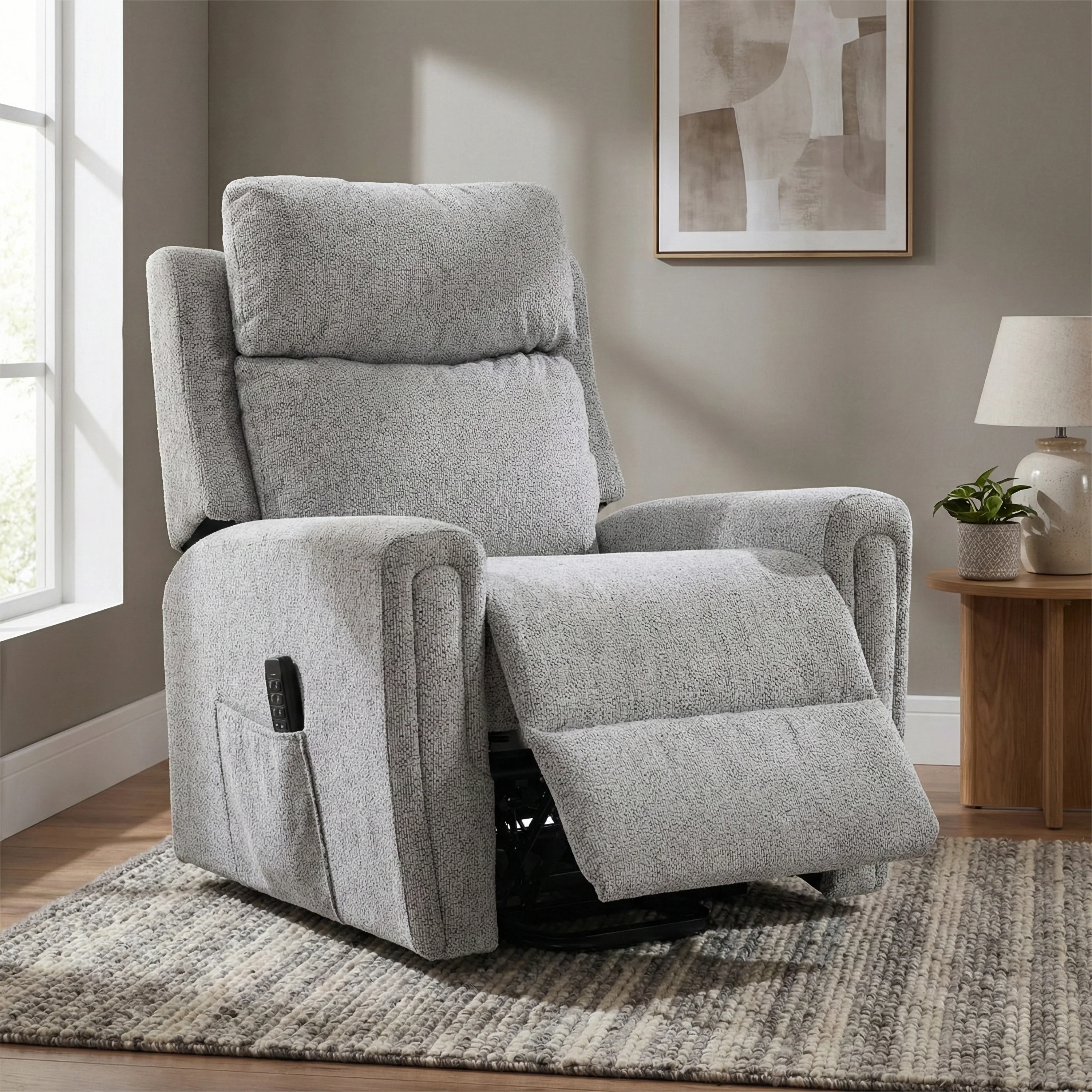 Mayfair Quad Motor Lift and Tilt Chair – Ash Fabric - Image 2