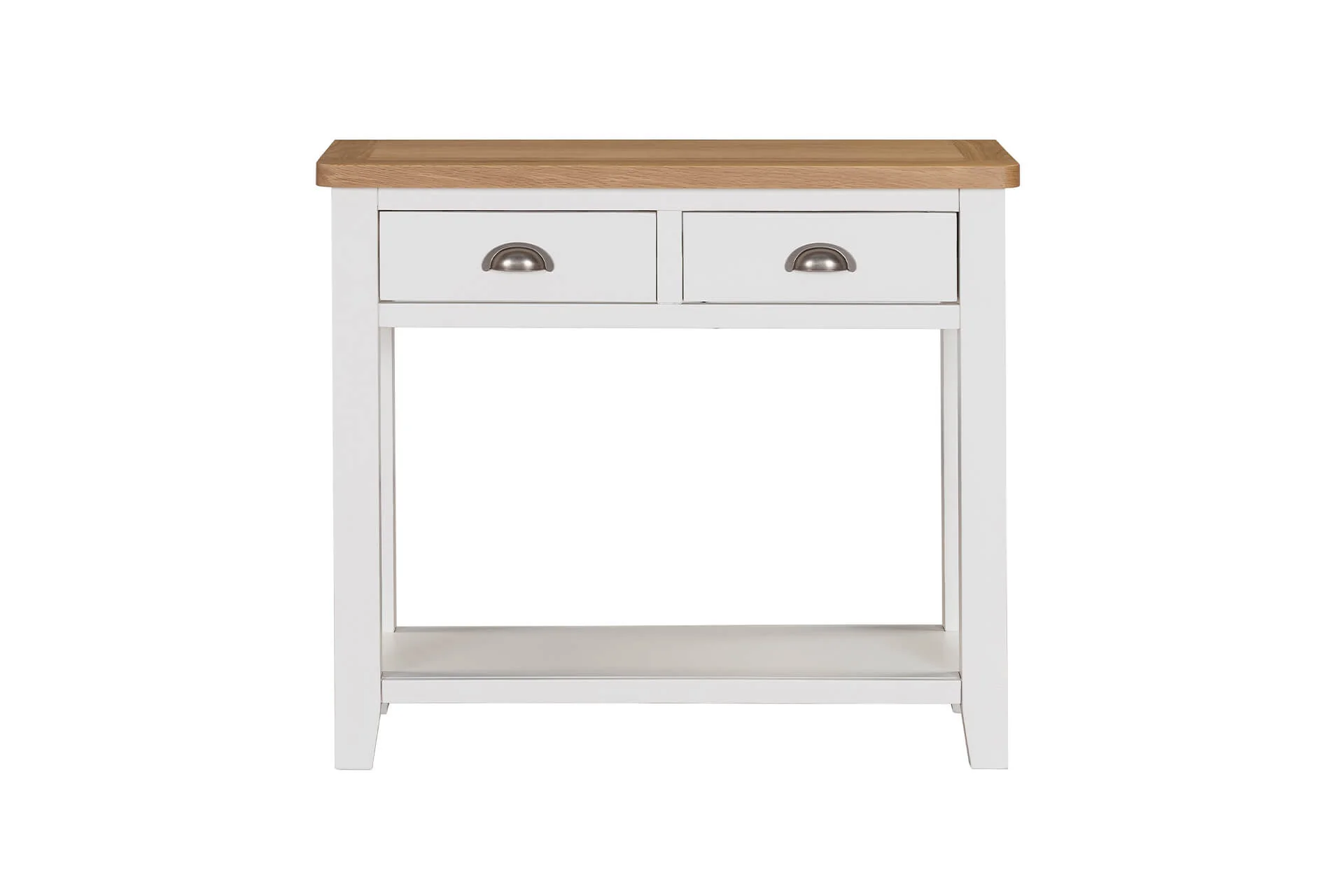 Mellor Console Table – Cashmere Finish with Oak-Veneered Top 850mm - Image 10