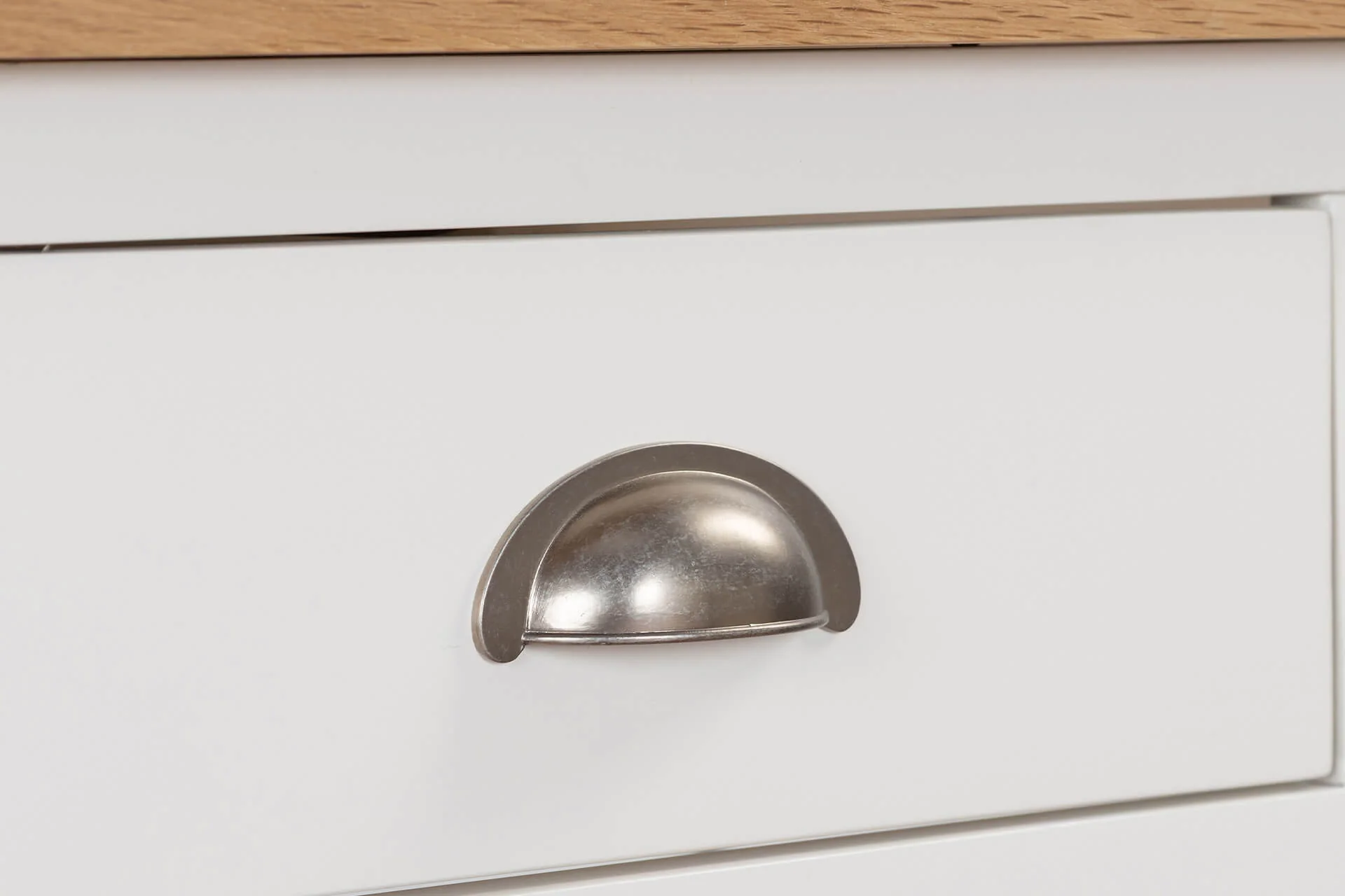 Mellor Console Table – Cashmere Finish with Oak-Veneered Top 850mm - Image 7
