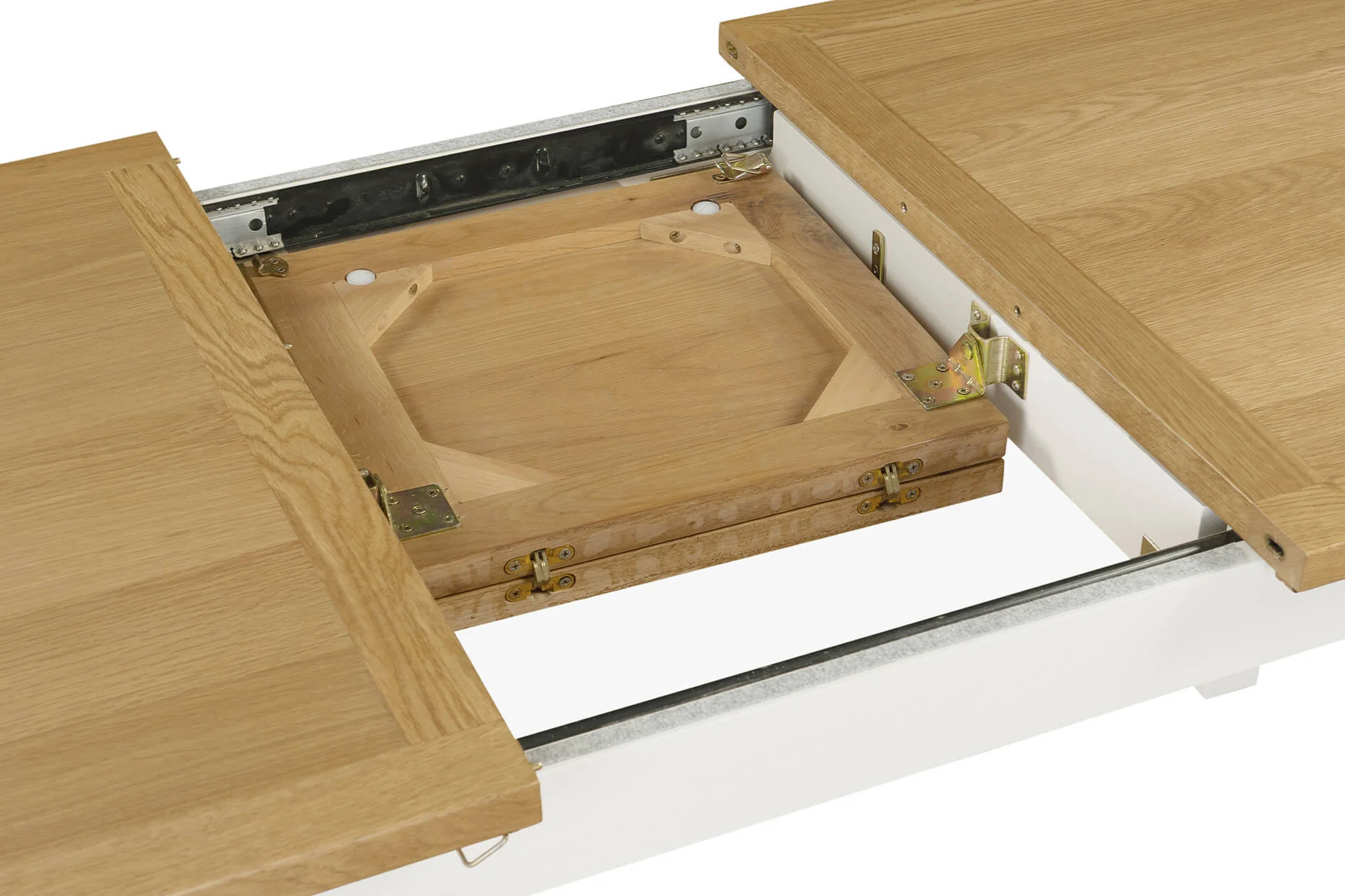 Mellor Extending Dining Table – Cashmere Finish with Oak Veneer Top 160cm to 200cm - Image 7