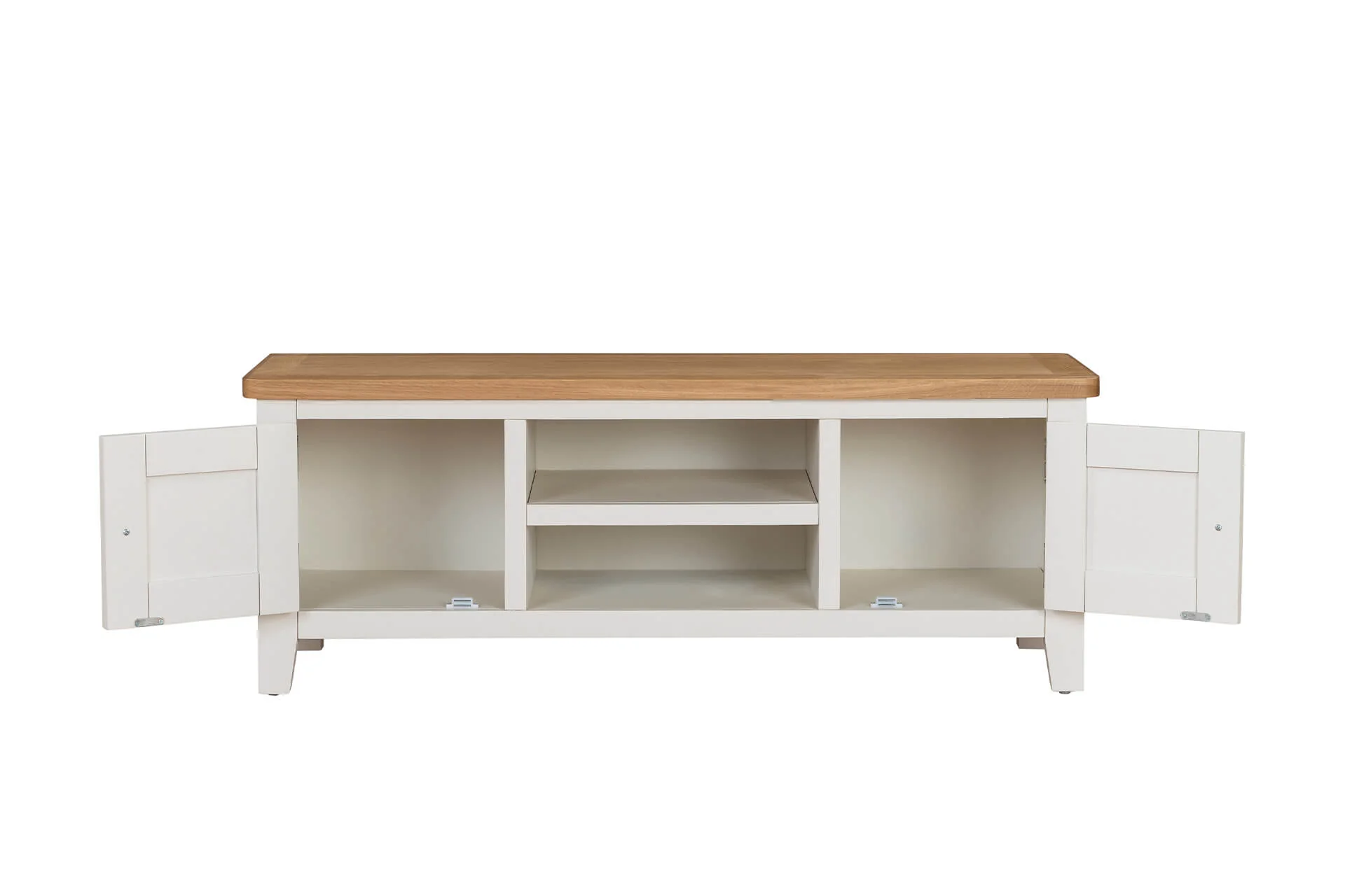 Mellor TV Unit 120cm – Cashmere with Oak-Veneered Top - Image 2