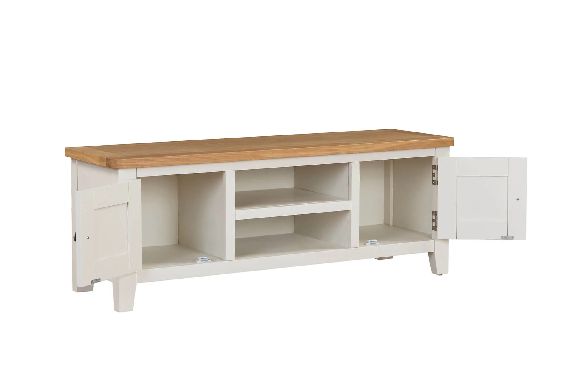 Mellor TV Unit 120cm – Cashmere with Oak-Veneered Top - Image 5