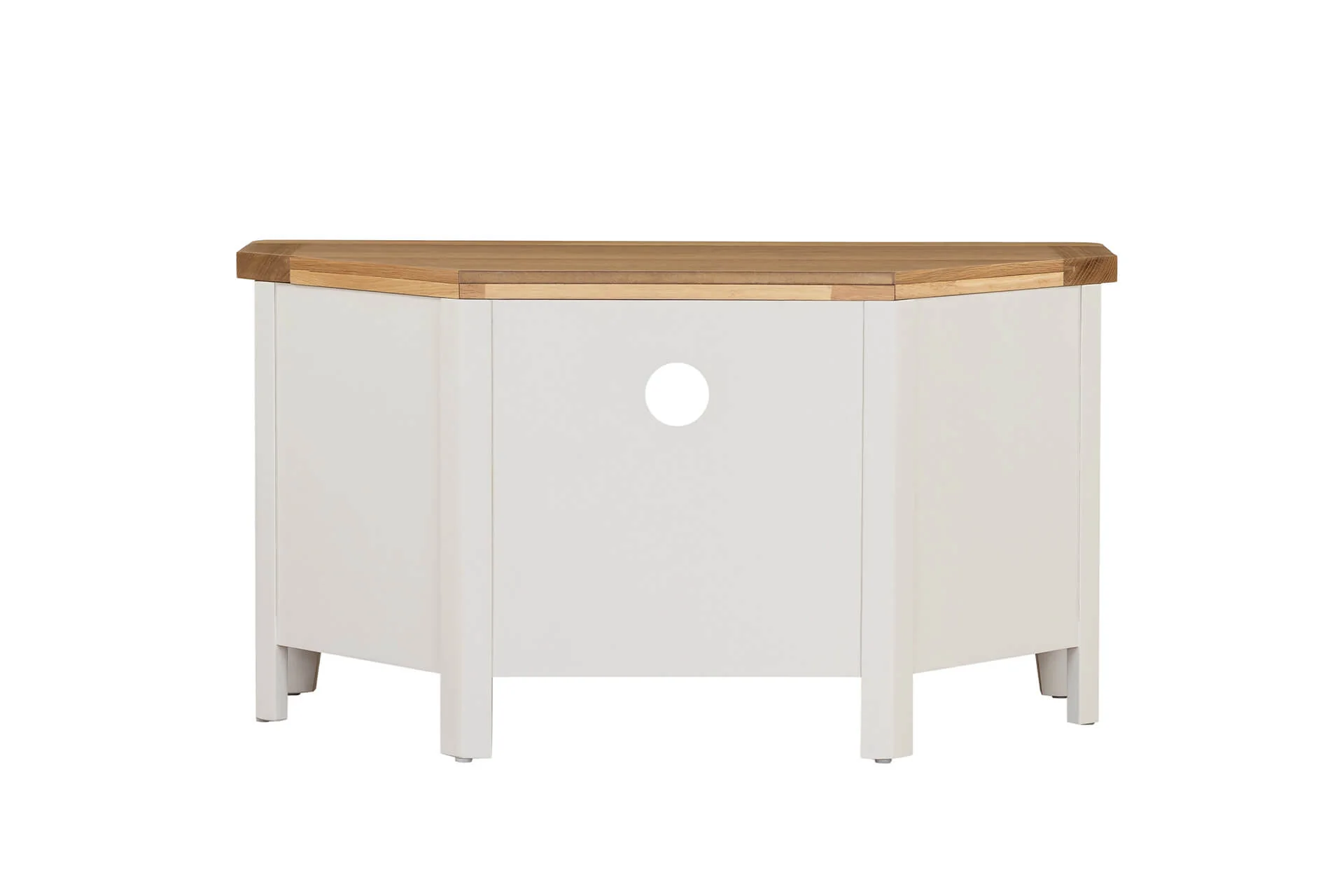 Mellor Corner TV Unit 900 – Cashmere Finish with Oak Veneer Top (Pre-order for September) - Image 10