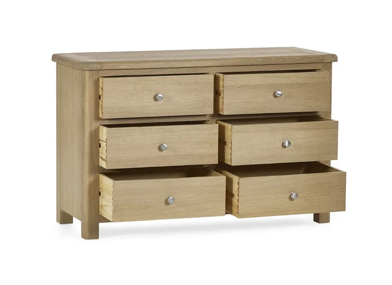 Memphis Six Drawer Wide Chest - Image 4