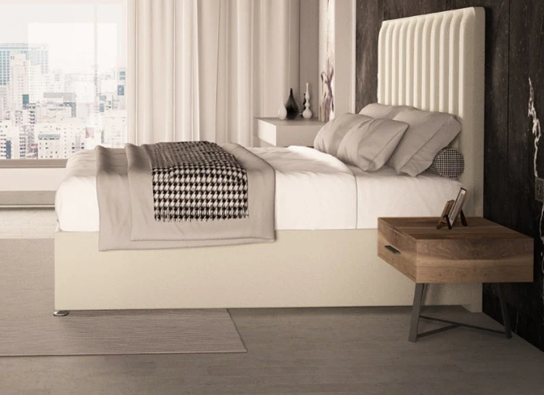 Meraki 4 ft Upholstered Storage Bed – Luxury Fabric Ottoman Design - Image 3