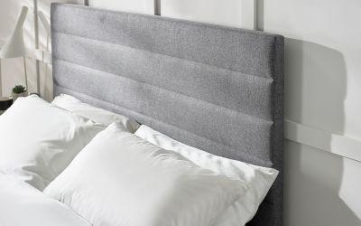 Merida King Size Bed 150cm - Grey Linen - Image 5
