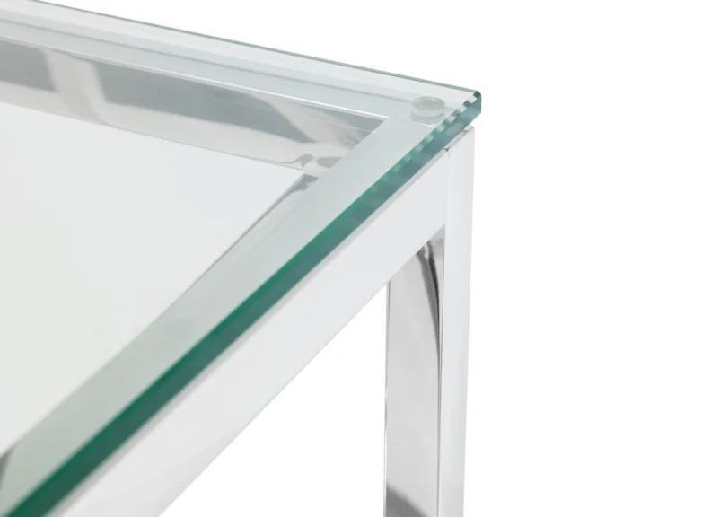 Miami Glass & Chrome Coffee Table - Image 5