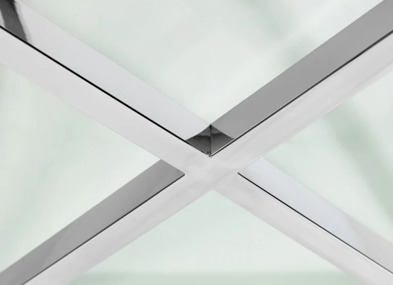Miami Glass & Chrome Lamp Table - Image 3