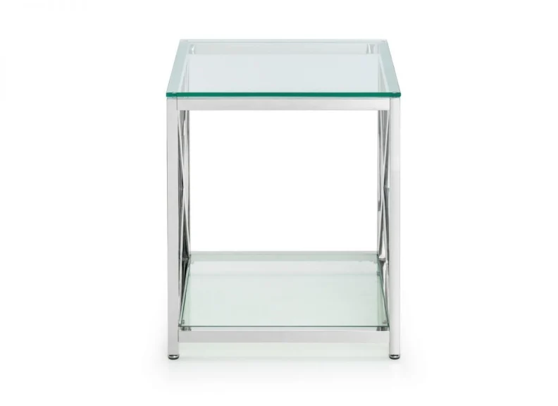 Miami Glass & Chrome Lamp Table - Image 5