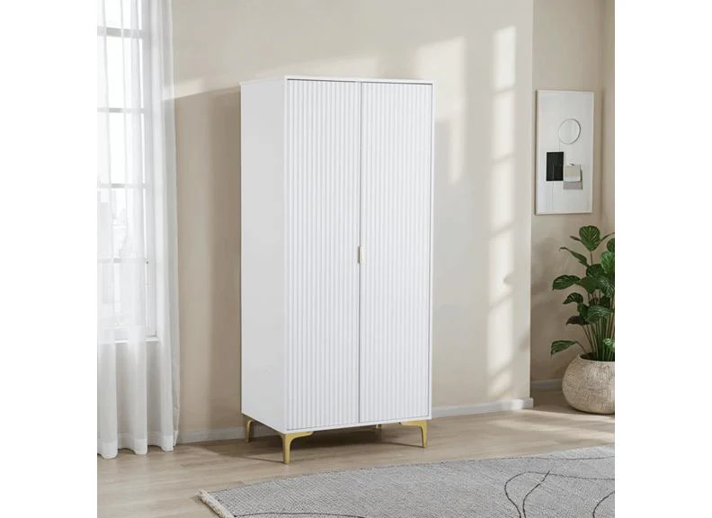 Miami White Two Door Wardrobe