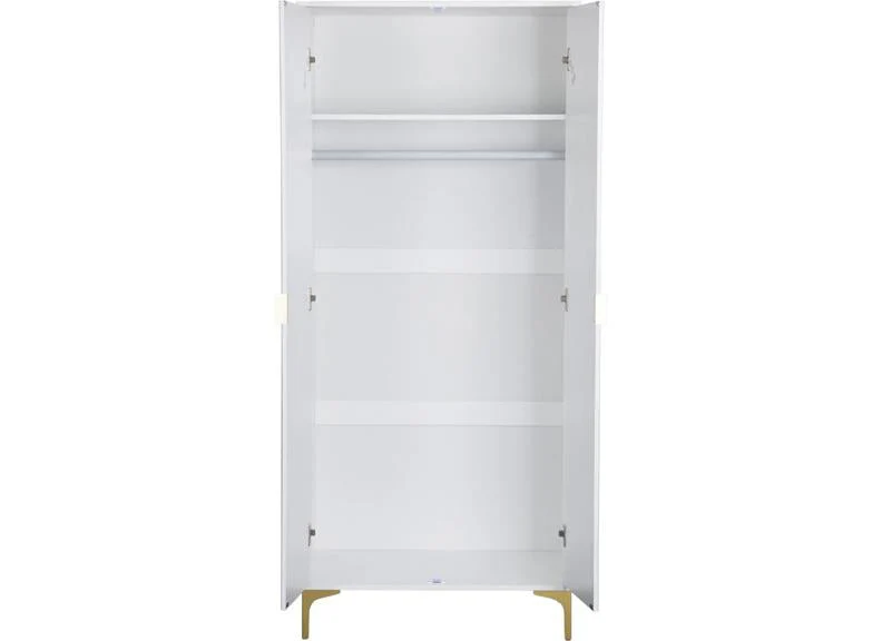 Miami White Two Door Wardrobe - Image 5