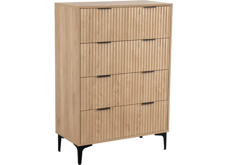 Miami Oak 2+3 Drawer Bedroom Chest (PRE-ORDER FOR AUGUST) - Image 2