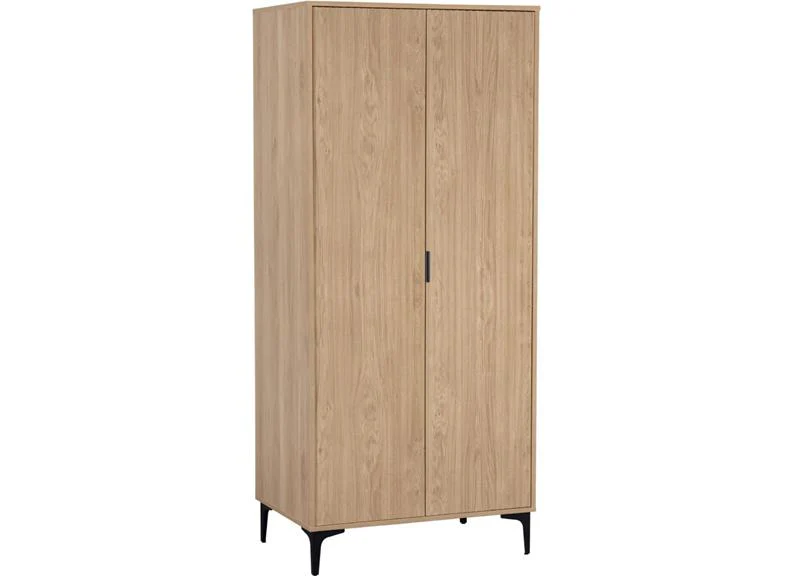 Miami Oak Two Door Wardrobe - Image 2