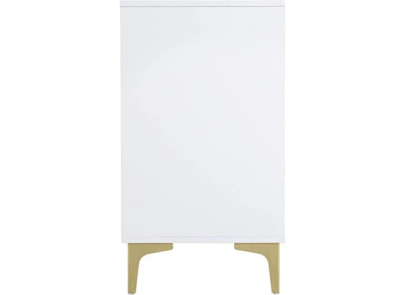 Miami White Three Drawer Bedroom Chest - Image 5
