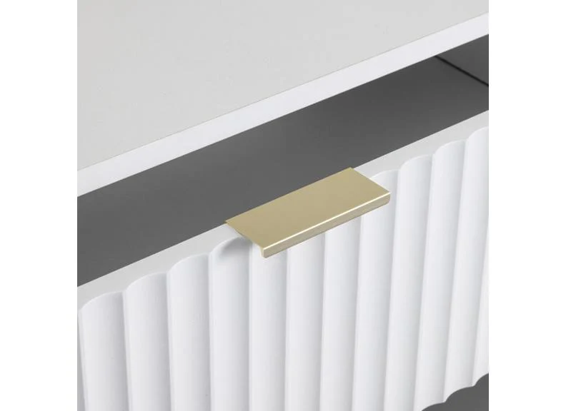 Miami White Three Drawer Bedroom Chest - Image 6
