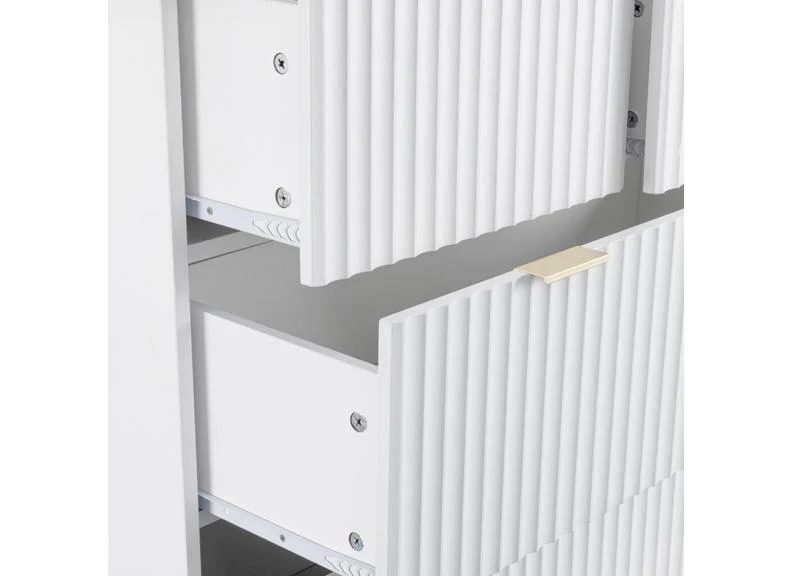 Miami White 2+3 Drawer Bedroom Chest - Image 6