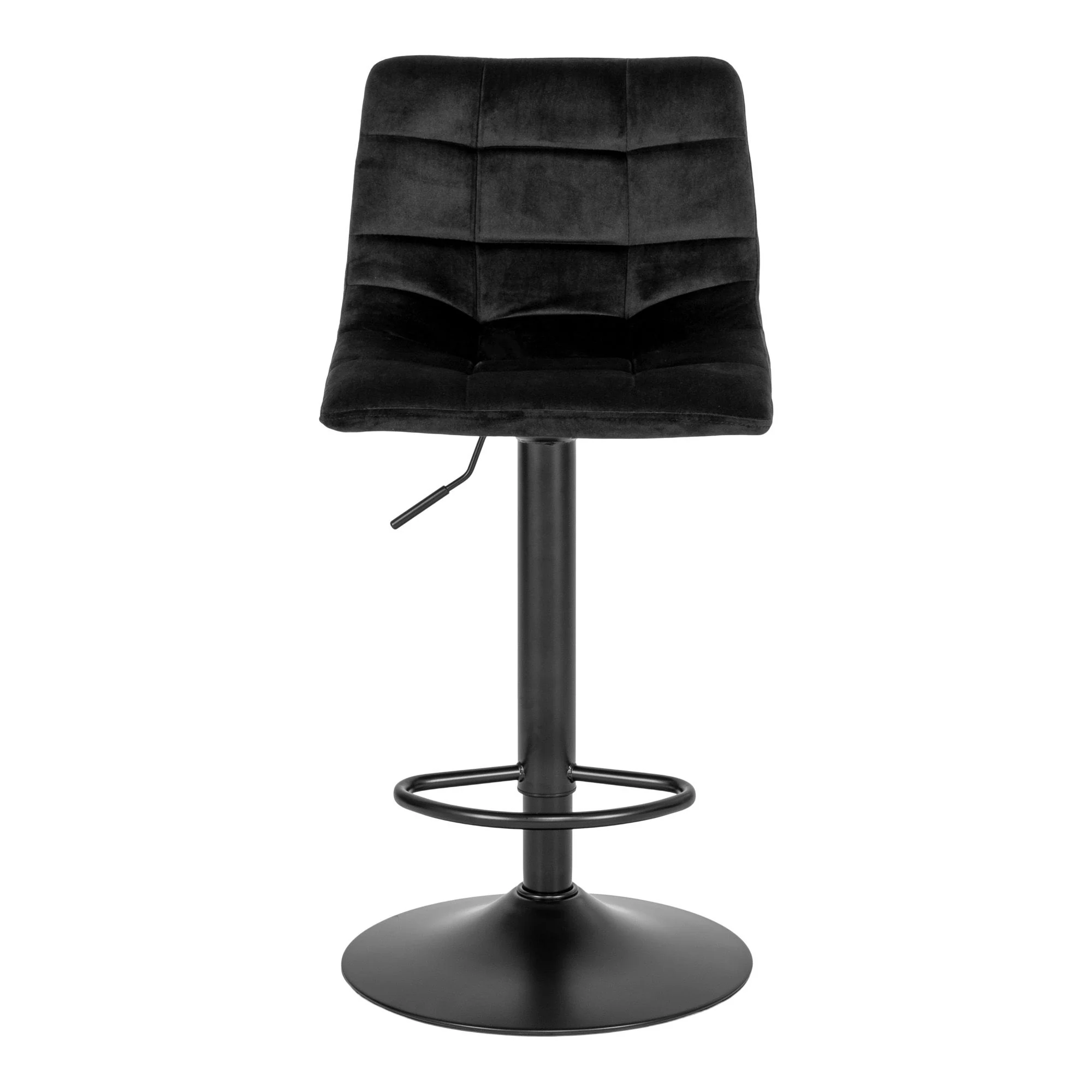 Middelfart Bar Chair Option 4 – Black Velvet with Adjustable Height